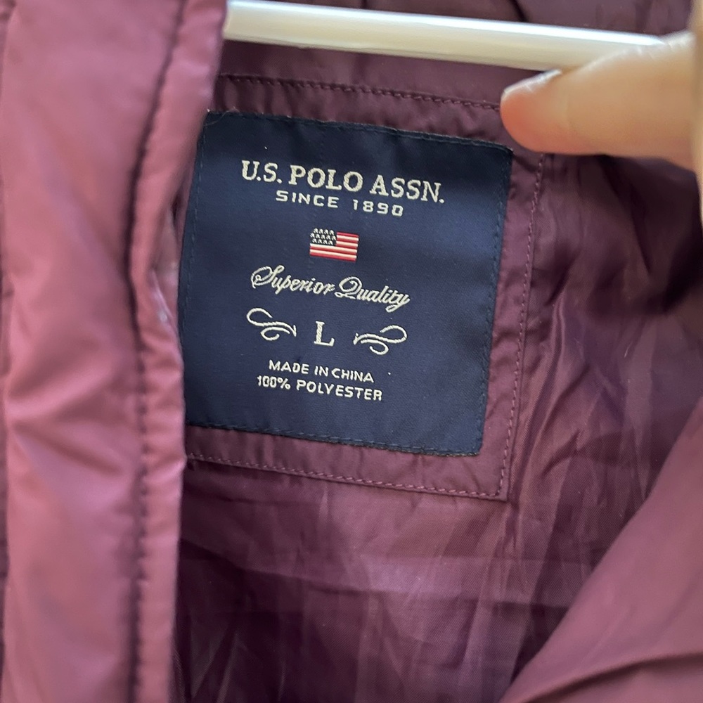 Purple polo winter coat